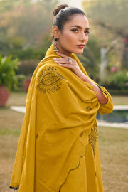Elegant Malai Chanderi Mukaish Embroidery Salwar Suit